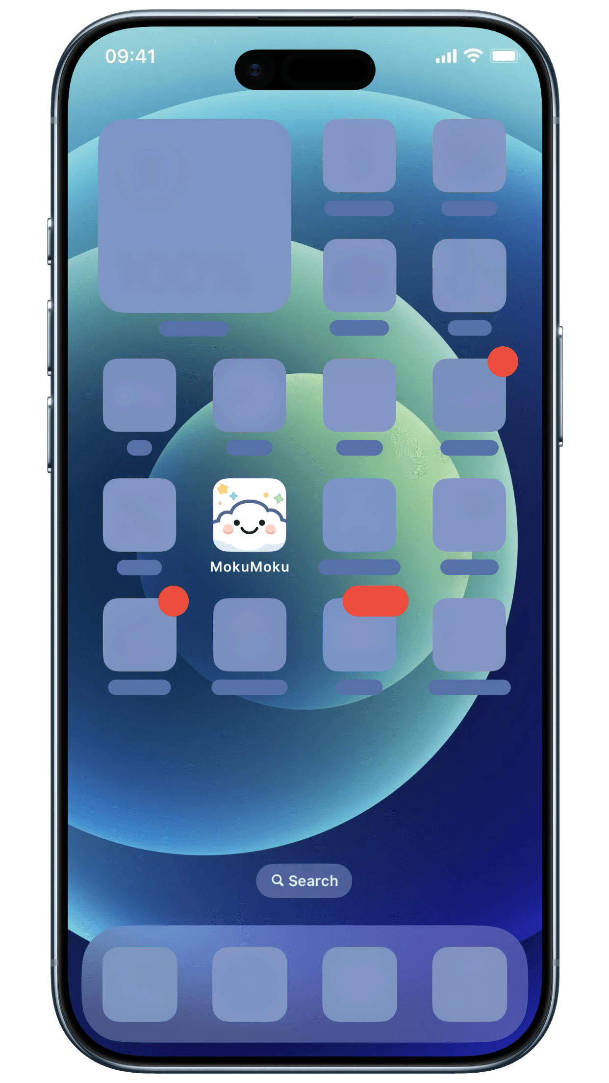 Mokumoku Mobile アプリのホーム画面